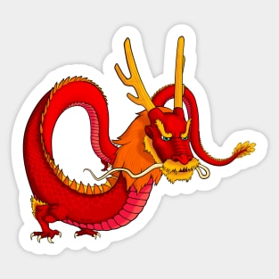 Red chinese dragon Sticker